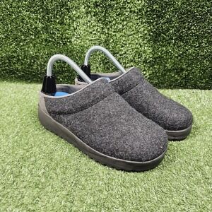 KLAGN Charcoal Gray Felt Indoor Outdoor Slip On Comfort Clogs Womens 39 US 8